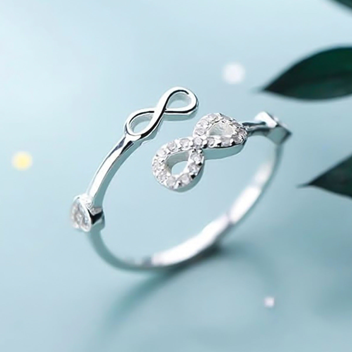 Wholesale Women' s hollow cross micro-paved zircon ring